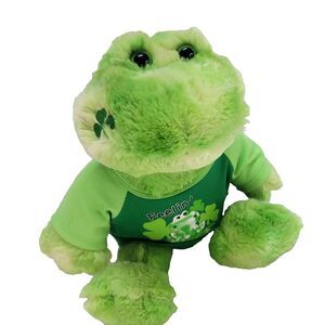 Build A Bear Clover Frog Plush Vtg Tag Feelin Green Tye Dye St Pattys Patricks
